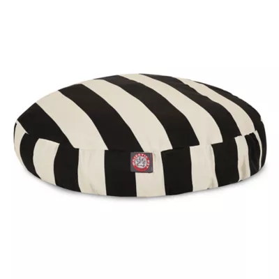 Majestic Pet Vertical Strip Round Indoor & Outdoor Dog Bed - Image 1