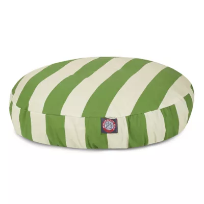 Majestic Pet Vertical Strip Round Indoor & Outdoor Dog Bed - Image 1