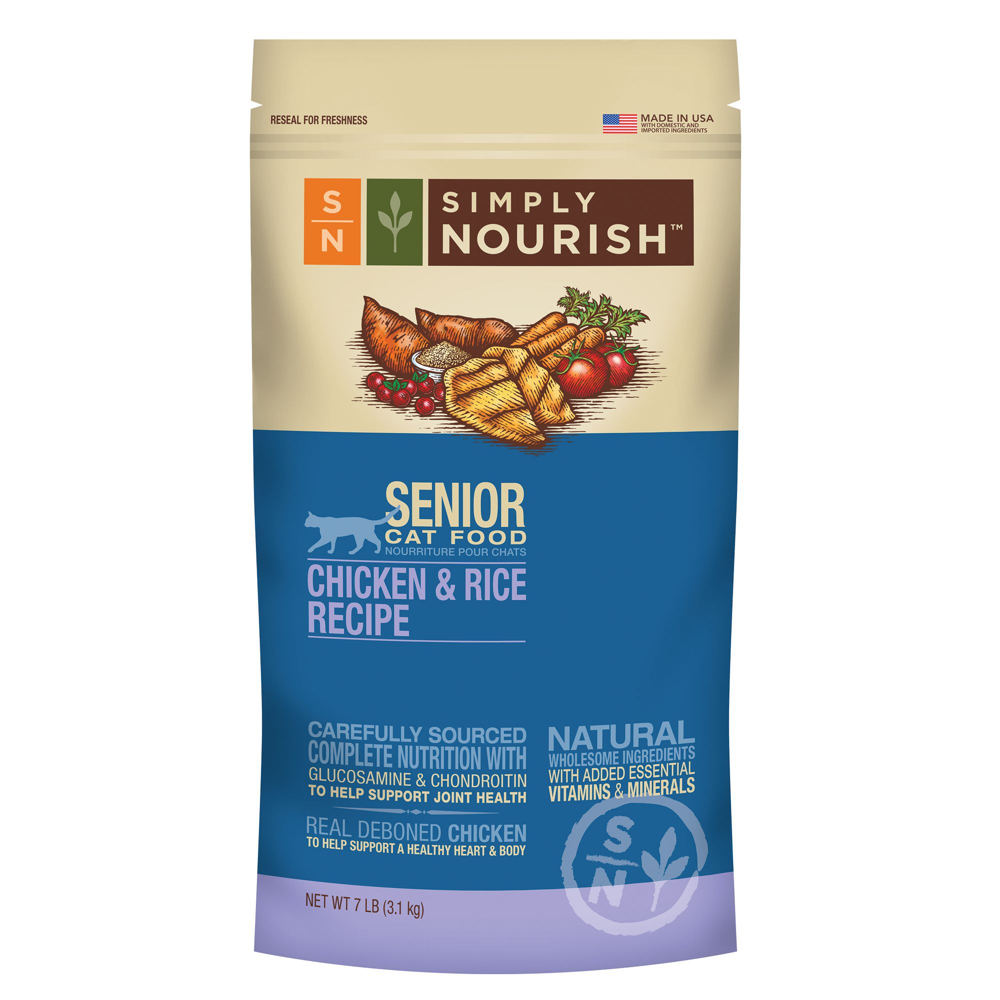 Simply Nourish™ Senior Cat Food - Natural, Chicken & Rice