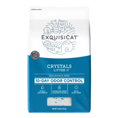 ExquisiCat Crystals Multi Cat Silica Cat Litter Unscented Low Dust