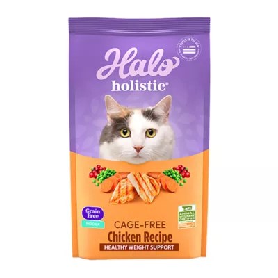 Halo Holistic Grain Free Healthy Weight, Adult Indoor Dry Cat Food - Chicken Recipe - Image 1