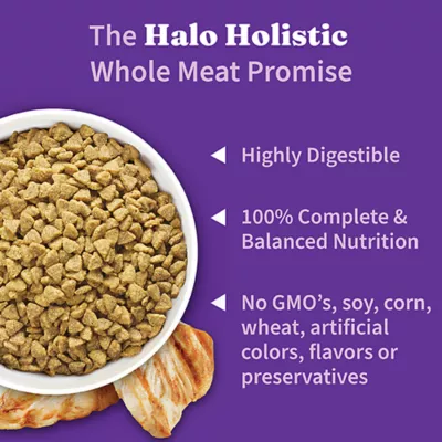 Halo Holistic Grain Free Healthy Weight, Adult Indoor Dry Cat Food - Chicken Recipe - Image 3