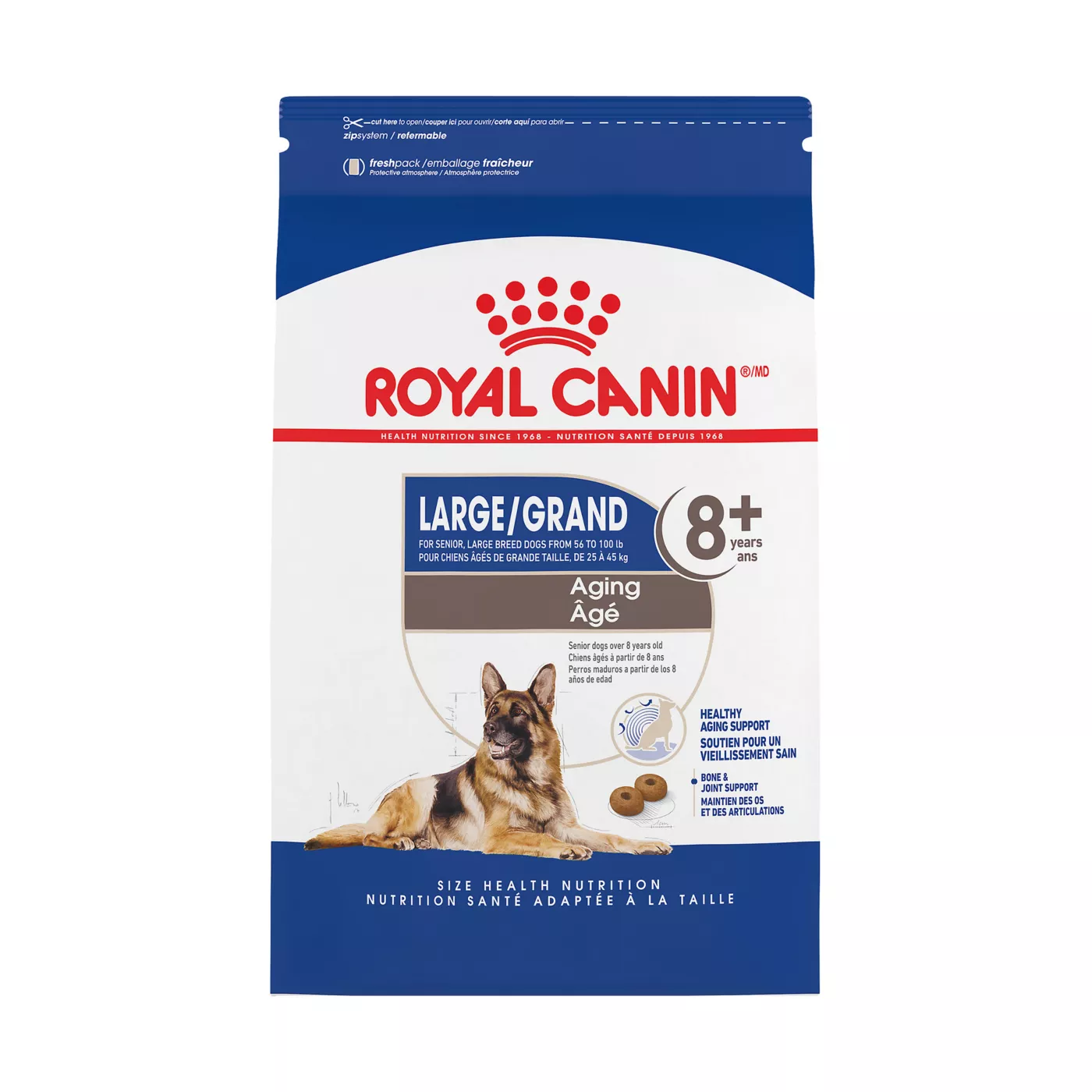 Royal Canin Size Health Nutrition Large Breed Aging 8 Senior Dog Dry Food 30 lb