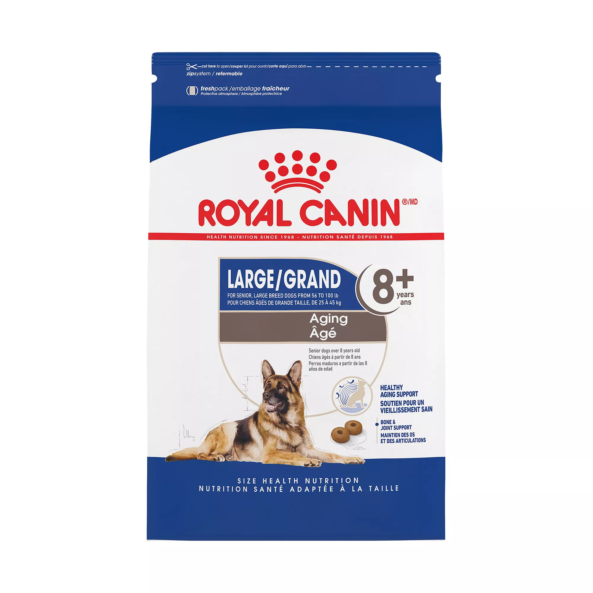 Royal Canin Size Health Nutrition Large Breed Aging 8+ Senior Dog Dry Food - 30 lb