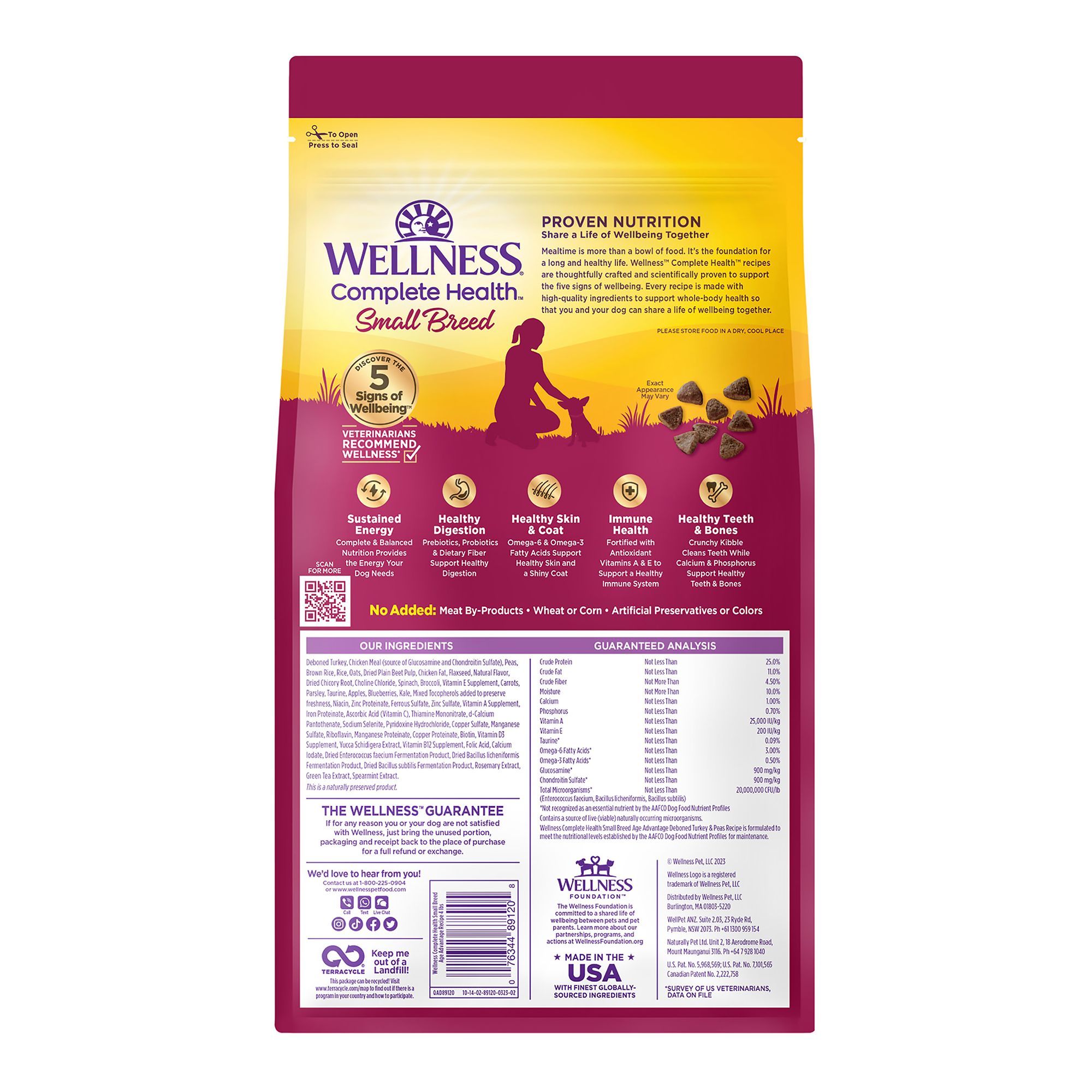 Wellness Complete Health Small Breed Senior Dog Food Natural