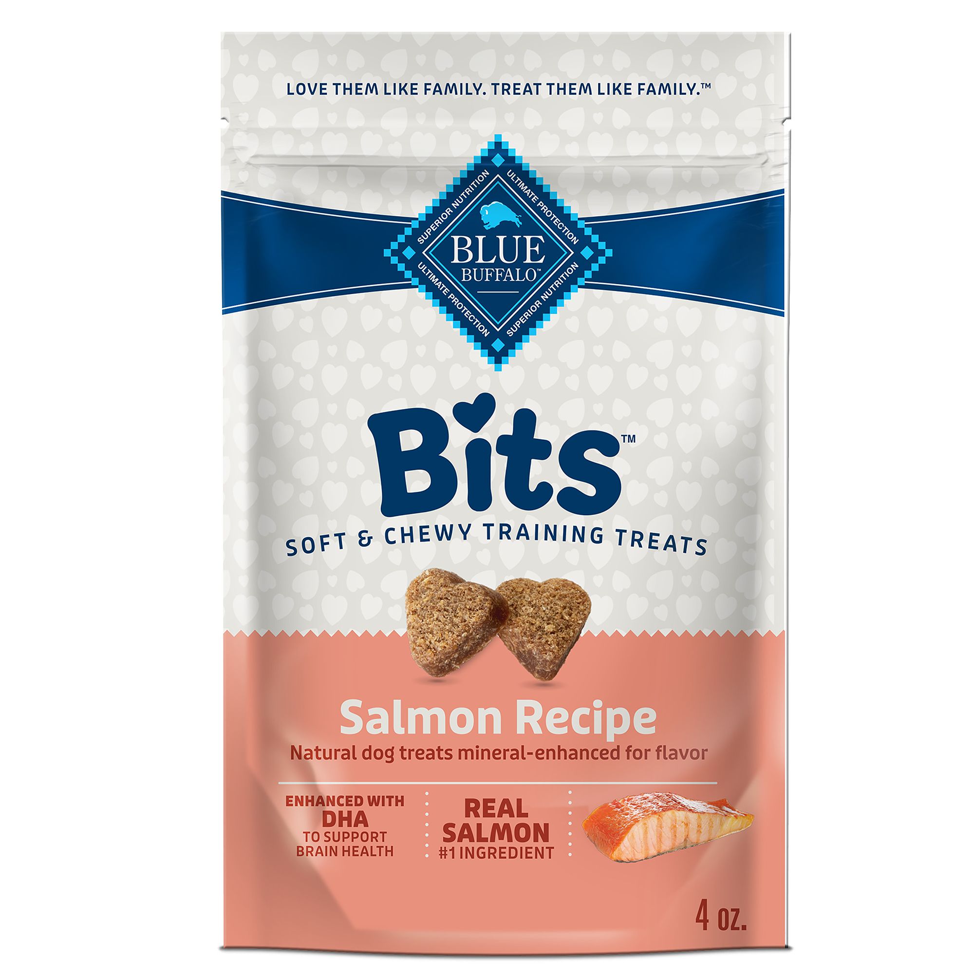 Blue Buffalo Bits Soft Chewy Puppy Training Treats Salmon 4 oz