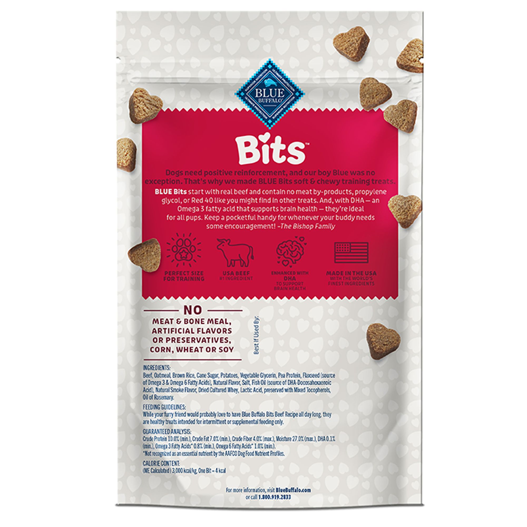Blue Buffalo® Bits Soft & Chewy Training Treats - Beef Recipe, 4 oz - thumbnail 2
