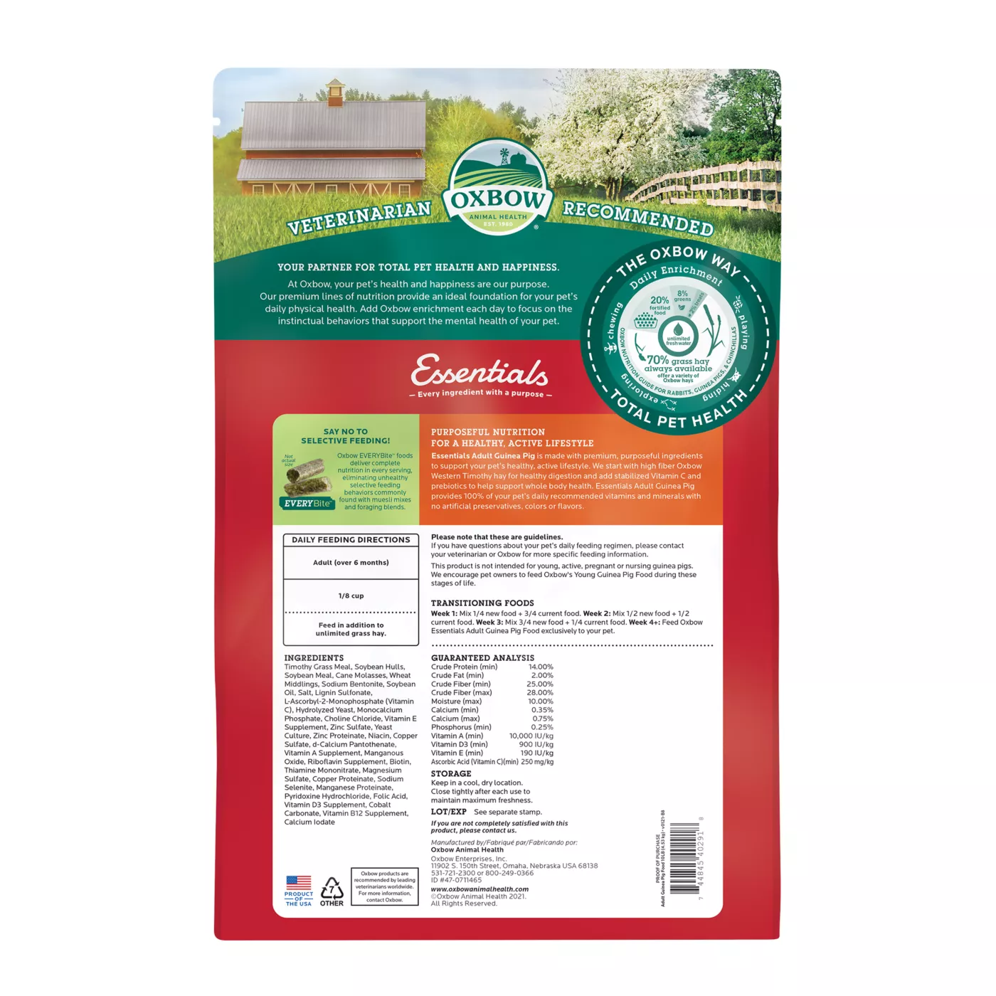 Oxbow Essentials Adult Guinea Pig Food