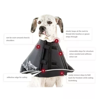 Product All Four Paws Black Comfy Cone Dog E-Collar