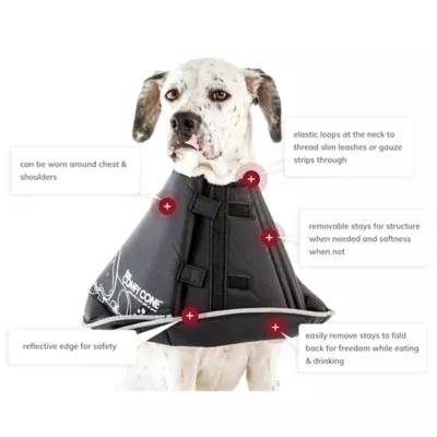 Product All Four Paws Black Comfy Cone Dog E-Collar