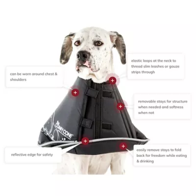 All Four Paws Black Comfy Cone Dog E Collar