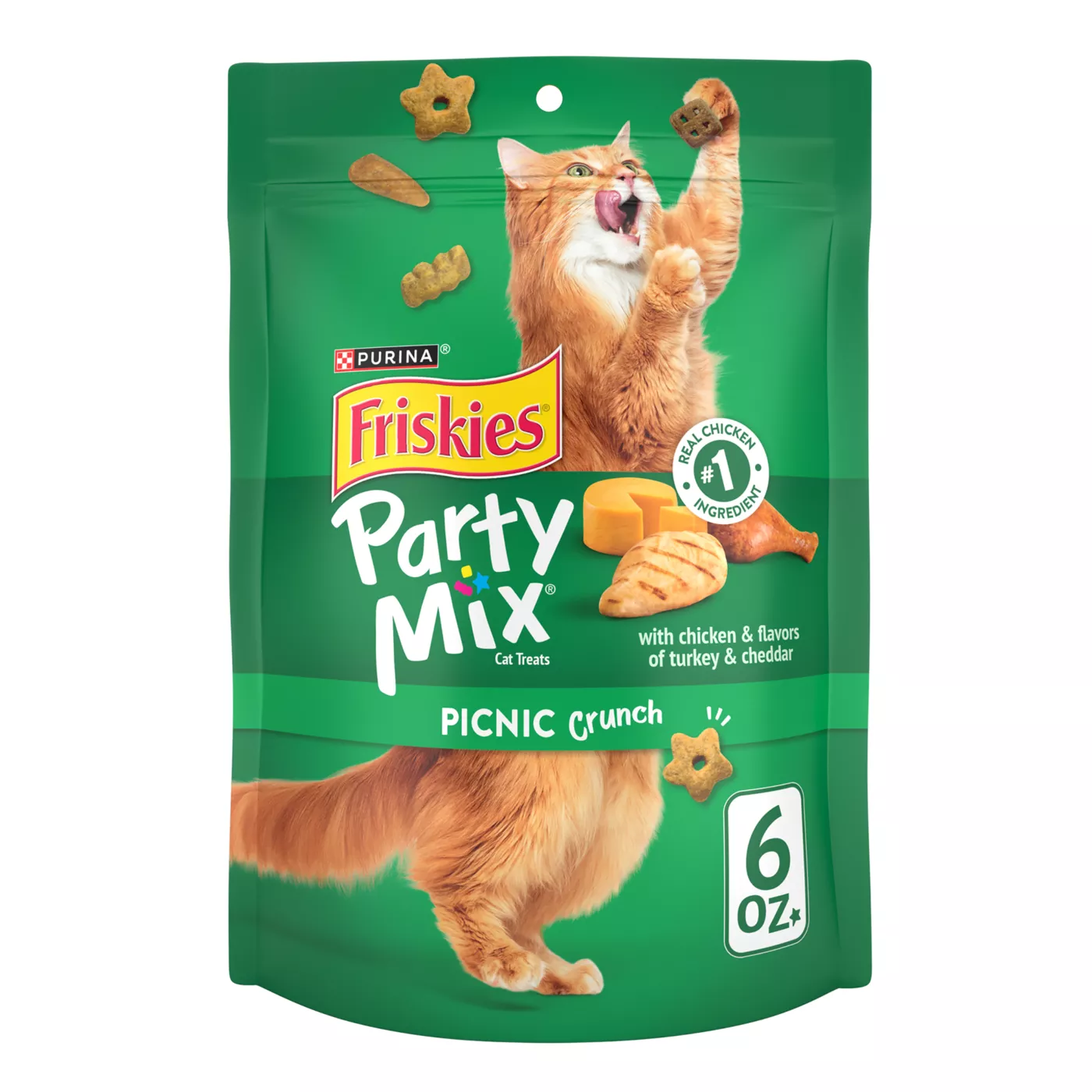 Purina Friskies Party Mix All Life Stages Cat Treats Chicken With Vitamins