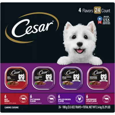 Product Cesar® Classics Adult Wet Dog Food - Loaf, 24 Count, Variety Pack