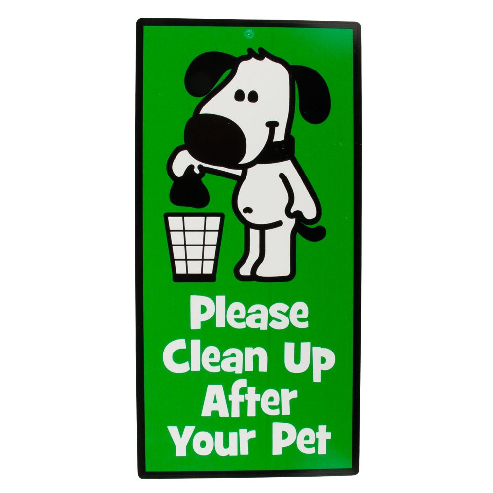 Cartello Alluminio A5 'Please Clean Up After Your Dog' - 20x15 Cm - Per Parchi E Giardini - Stampato UV