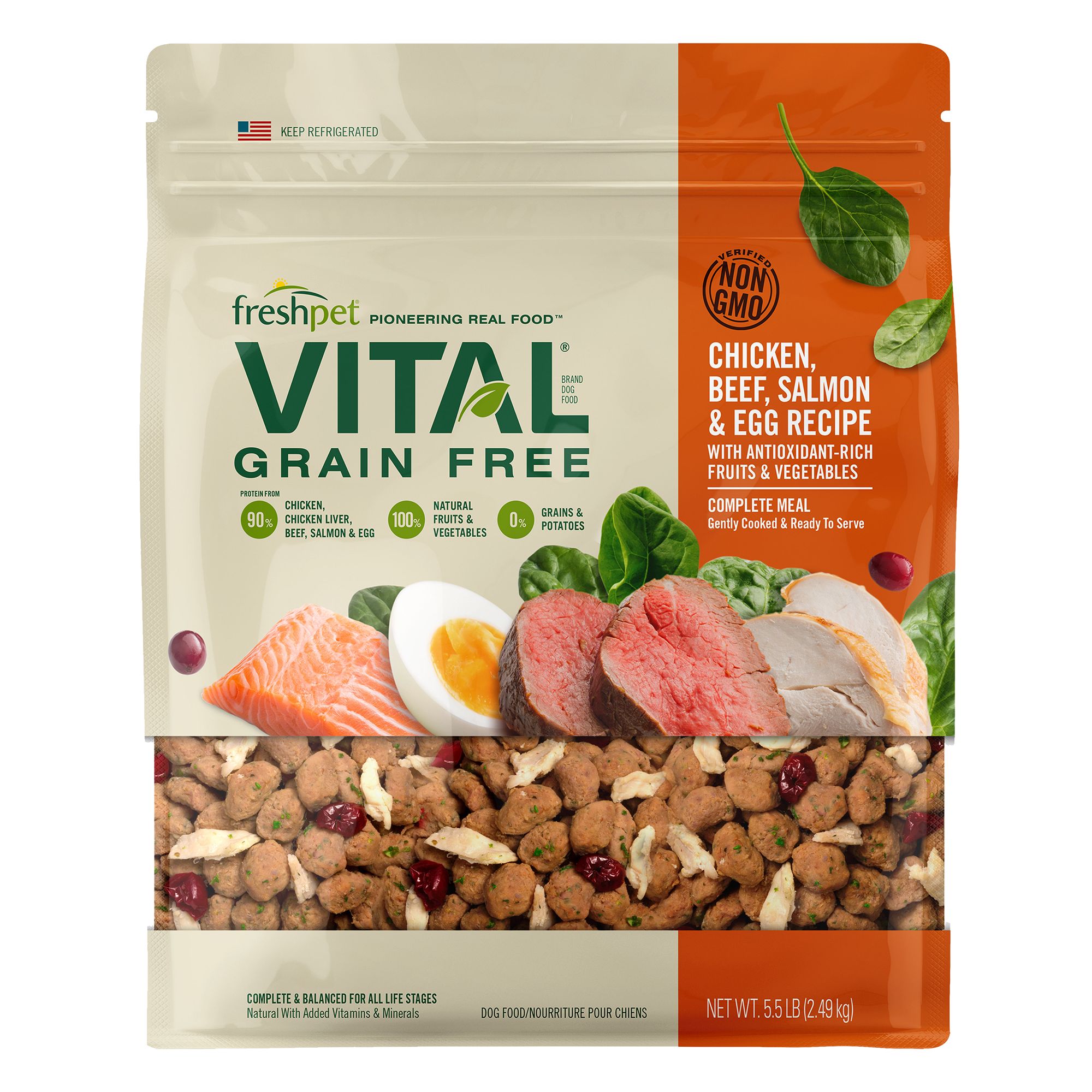 Freshpet Vital Grain Free Complete Meals Chicken Beef