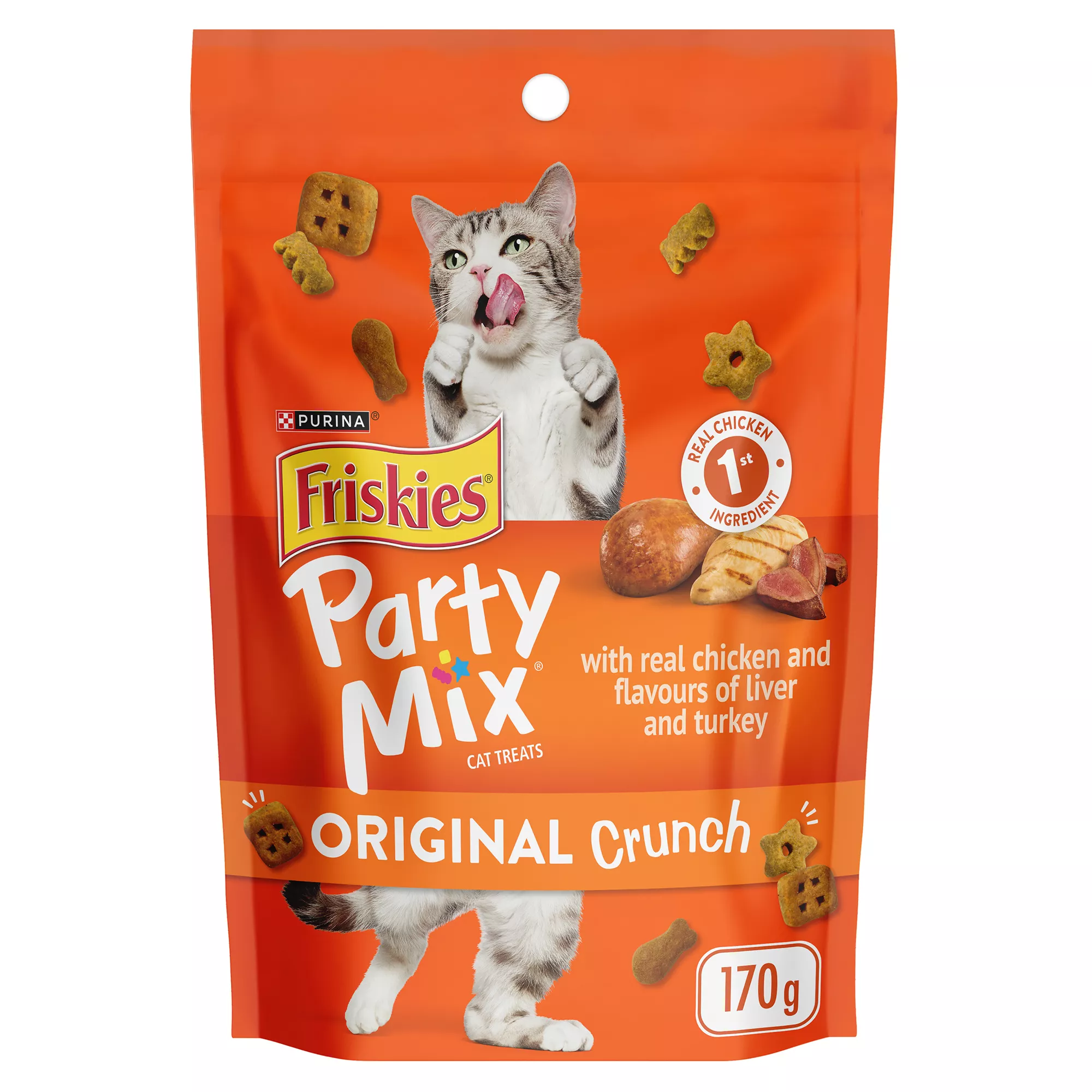 Purina® Friskies® Party Mix&trade; Original Crunch Cat Treat - Chicken, Liver & Turkey