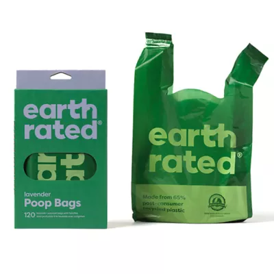 Earth Rated Leak-Proof Easy-Tie Dog Poop Bags with Handles, Lavender, 120 Count - Image 1