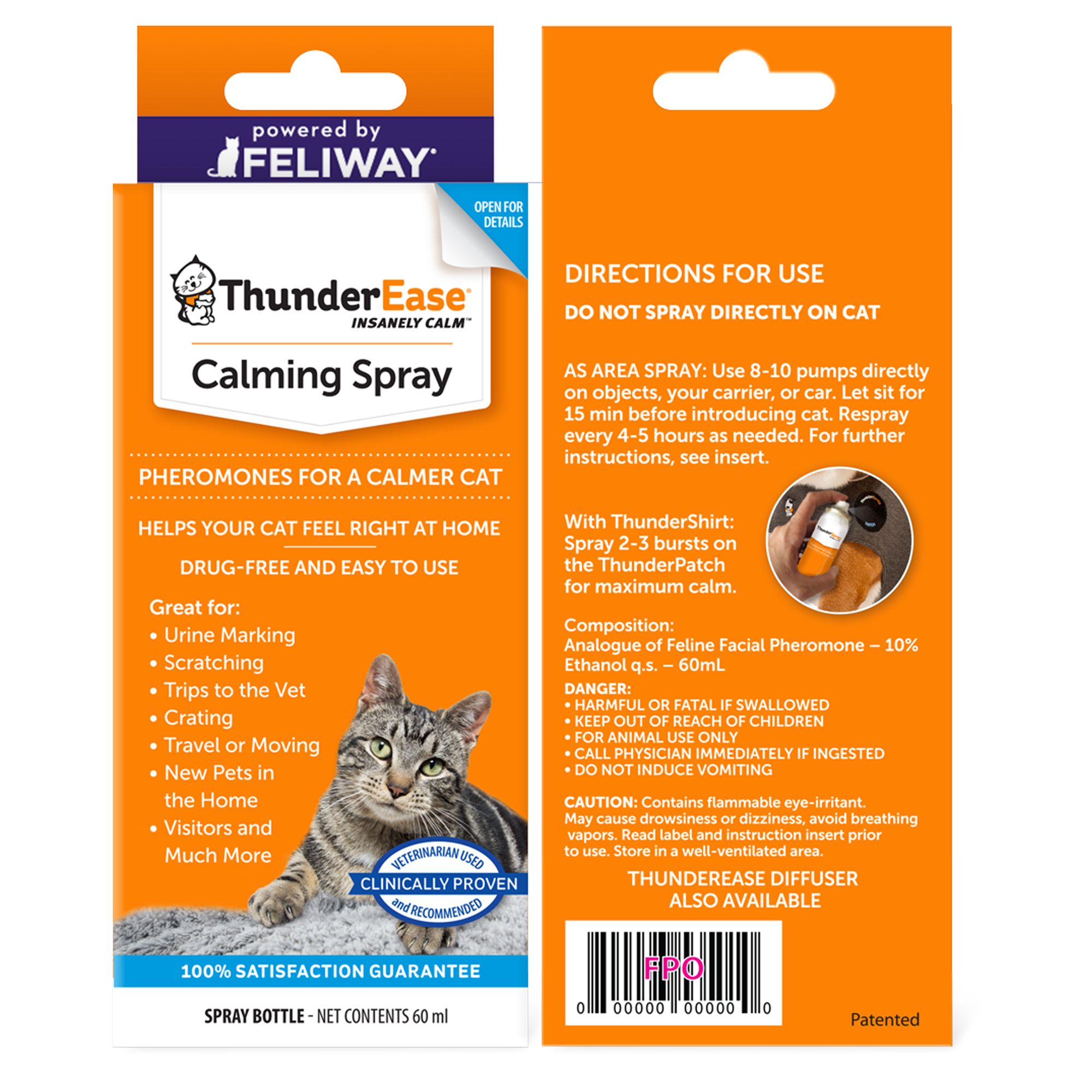 thunderease calming spray for cats