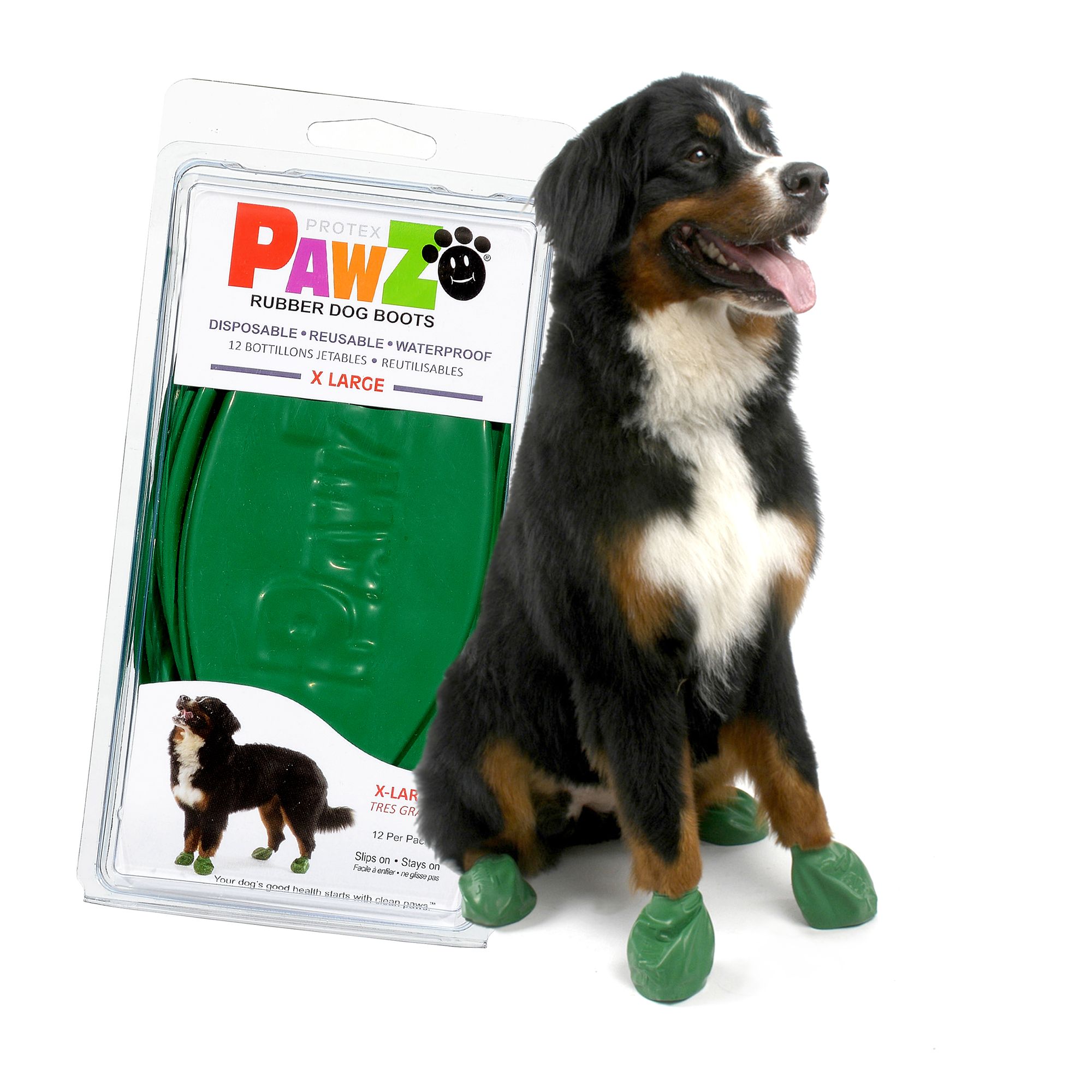 Pawz Dog Boots X Large Green