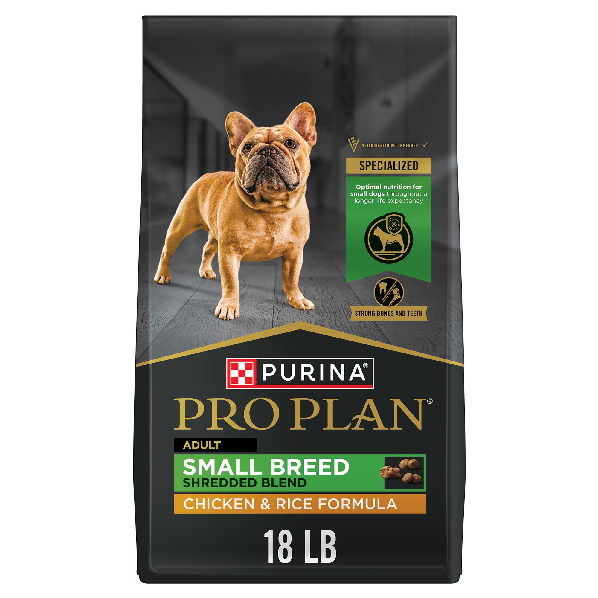 Purina Pro Plan Specialized Shredded Blend Small Breed Adult Dog Dry Food Chicken Rice