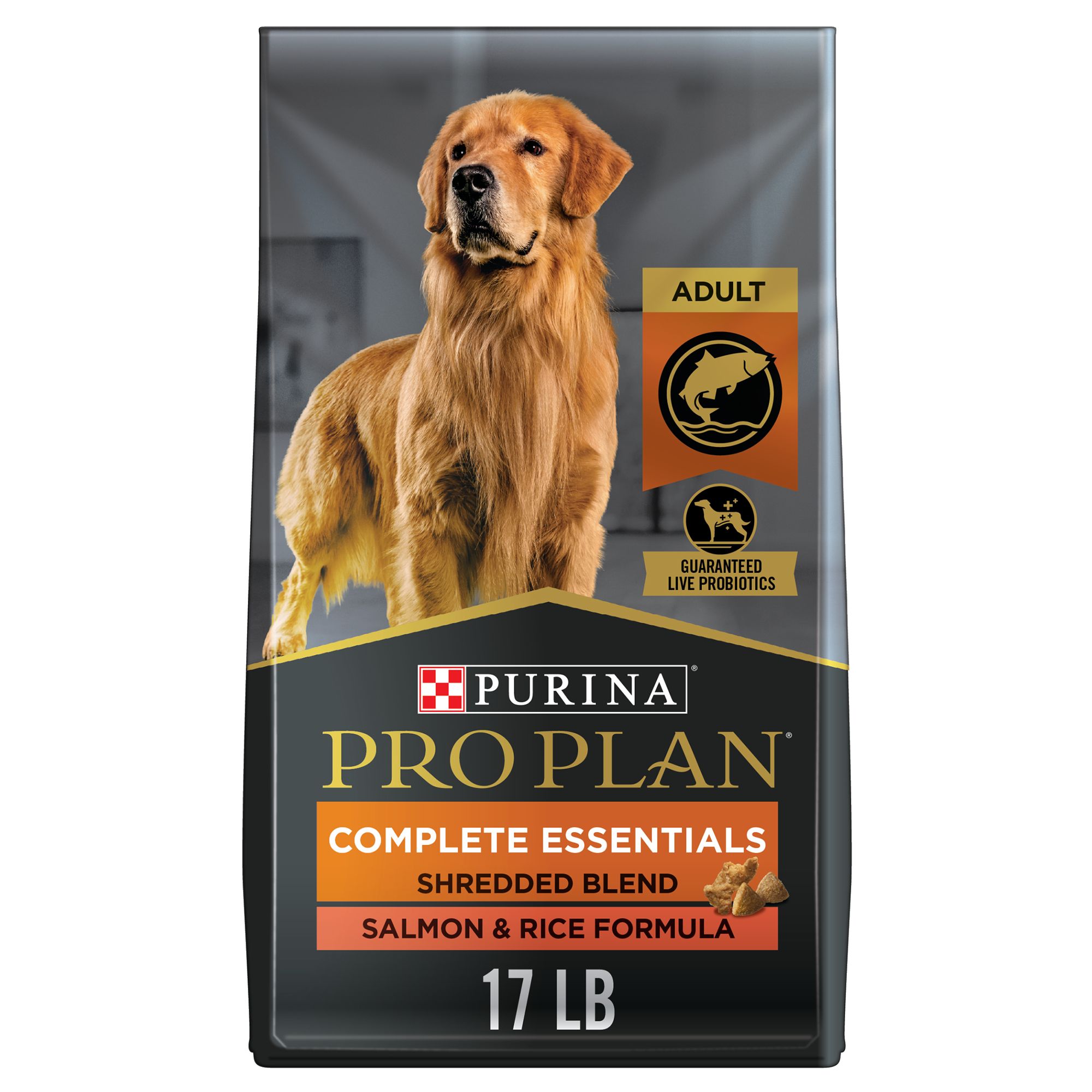 Purina Pro Plan Complete Essentials Shredded Blend Adult Dry Dog Food Salmon Rice