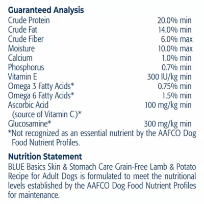 Product Blue Buffalo® Basics™ Skin & Stomach Care Adult Dog Dry Food - Grain Free, Lamb & Potato