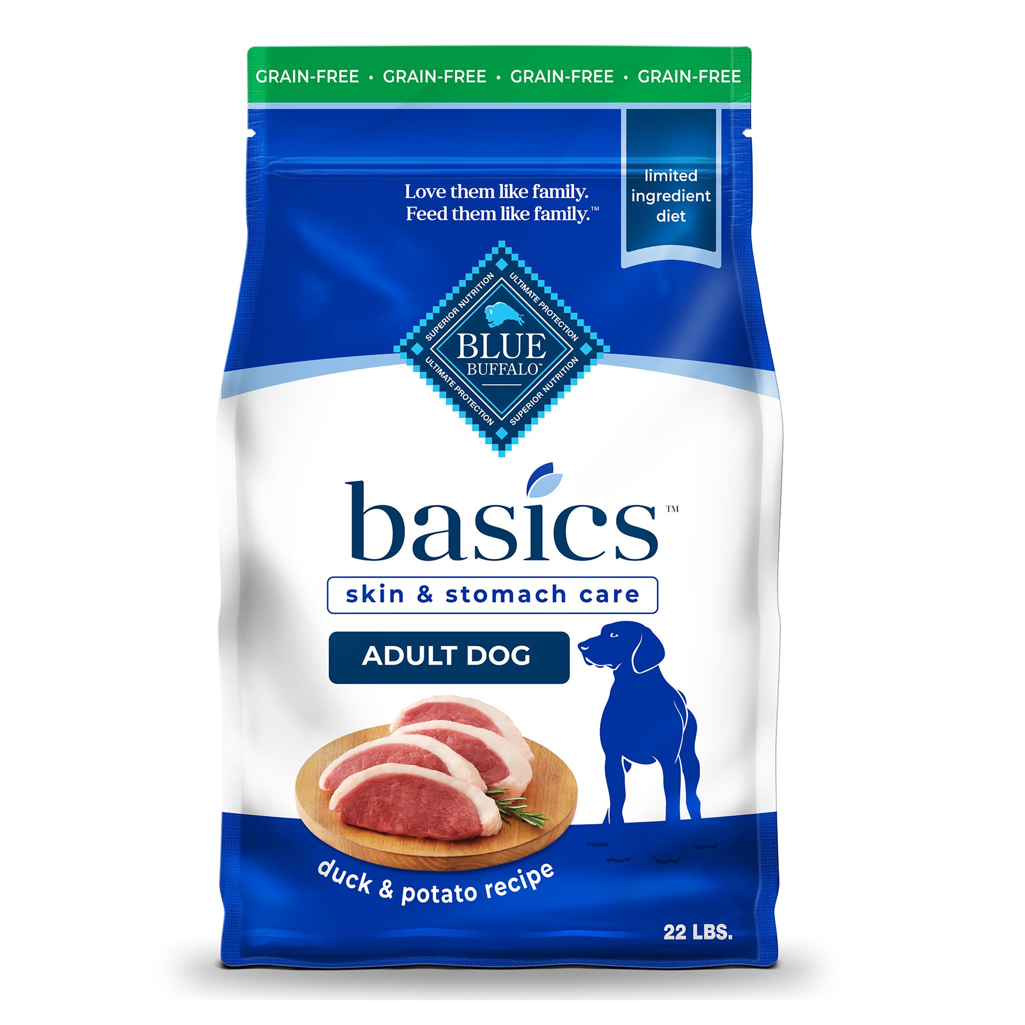 Blue Buffalo Basics Adult Dry Dog Food Grain Free Duck