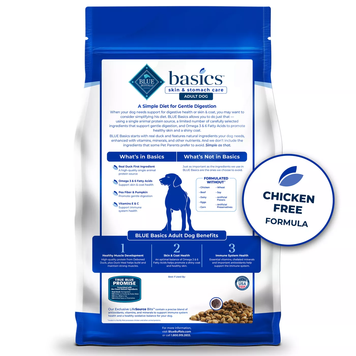 Blue Buffalo Basics Adult Dry Dog Food Grain Free Duck