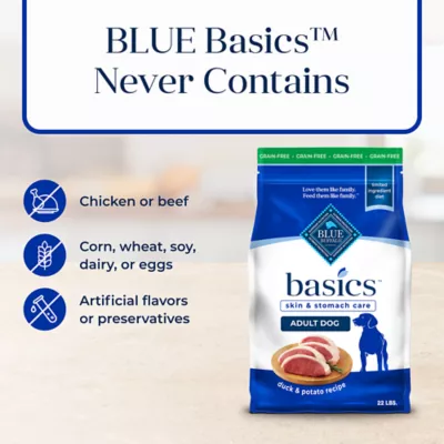 Product Blue Buffalo® Basics™ Skin & Stomach Care Adult Dog Dry Food - Grain Free, Duck & Potato