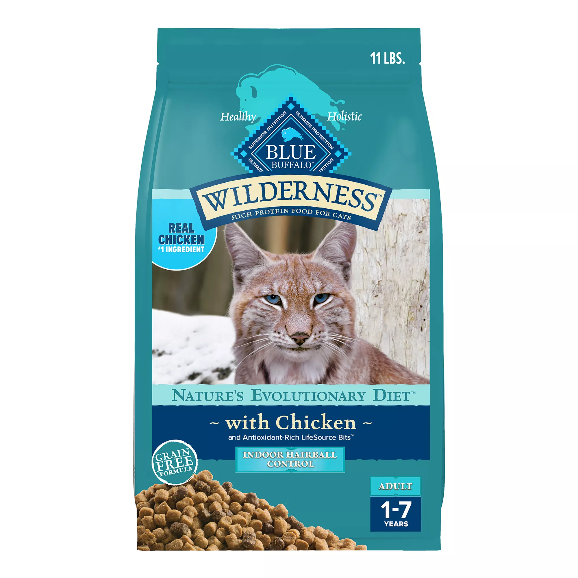 Blue Buffalo® Wilderness&trade; indoor Hairball Care Adult Dry Cat Food - Grain Free, Chicken