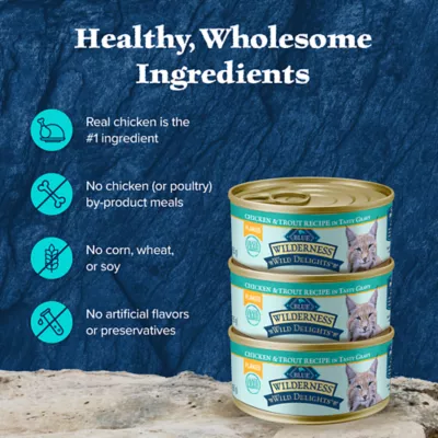 Product Blue Buffalo® Wilderness™  Adult Wet Cat Food - Grain Free, 5.5 Oz.