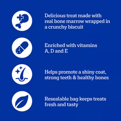 Product Pedigree Marrobone Adult Dog Treats Bacon & Cheese Flavour with Real Bone Marrow, Vitamin Enriched