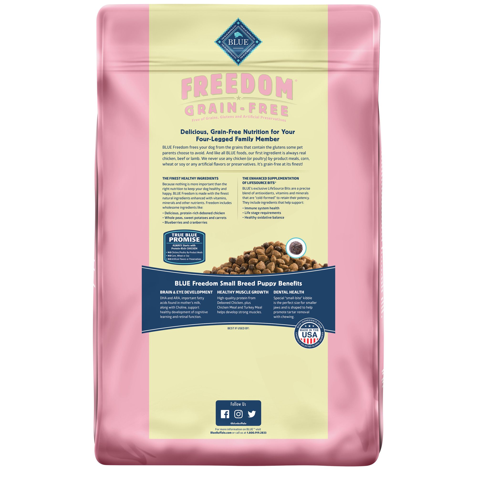 blue freedom grain free puppy food