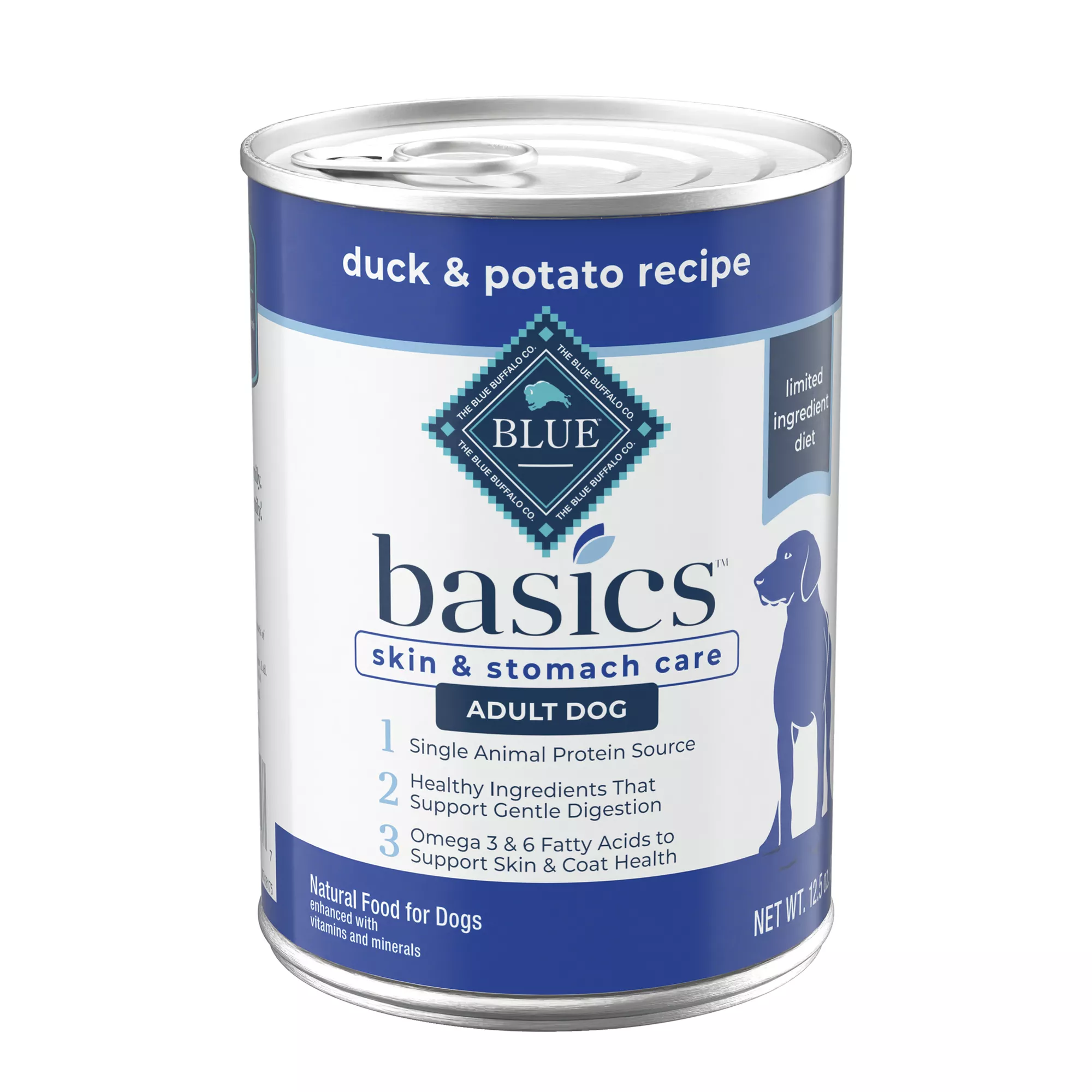 Blue Buffalo® Basics&trade; Skin & Stomach Care Adult Wet Dog Food - Duck & Potato, 12.5 oz