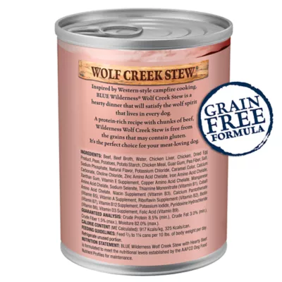 Product Blue Buffalo® Wilderness™ Wolf Creek Stew Adult Wet Dog Food - Hearty Beef, Grain Free, 12.5 o