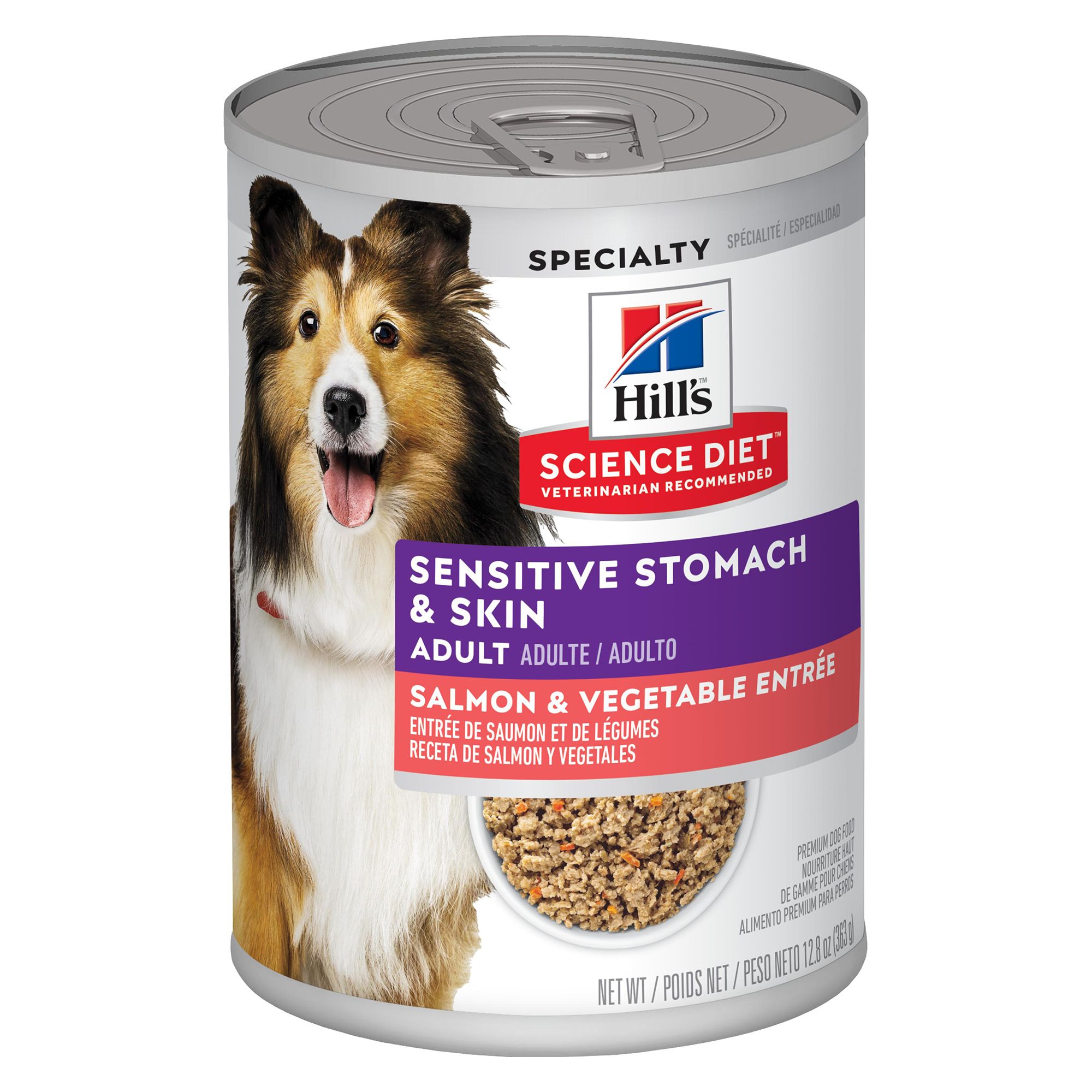 Hill S Science Diet Sensitive Skin Stomach Adult Wet Dog Food Grain Free 12 8 Oz Dog Canned Food Petsmart