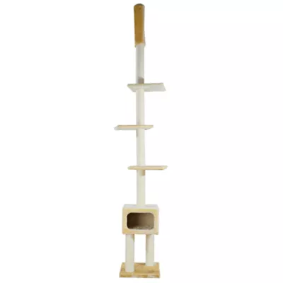 Product TRIXIE Santander Floor-To-Ceiling Adjustable Cat Tree, Beige