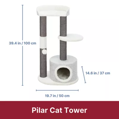 Product TRIXIE 39-in Pilar Cat Tree & Scratching Post, Gray