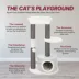 TRIXIE 39-in Pilar Cat Tree & Scratching Post, Gray image thumbnail 6