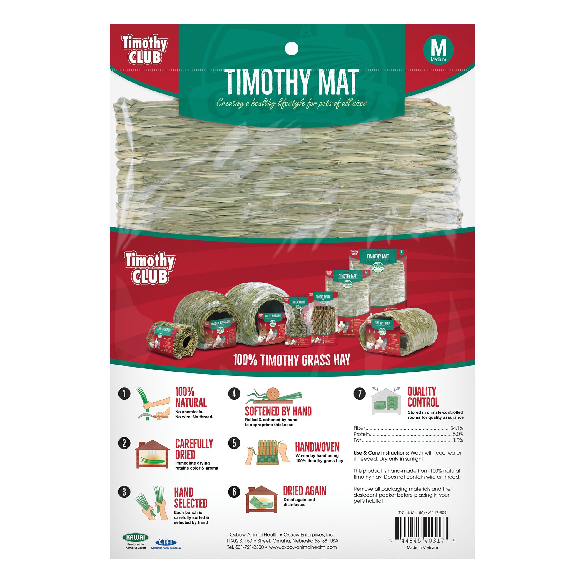 Oxbow Small Pet Timothy Hay Chew Mat - thumbnail 2