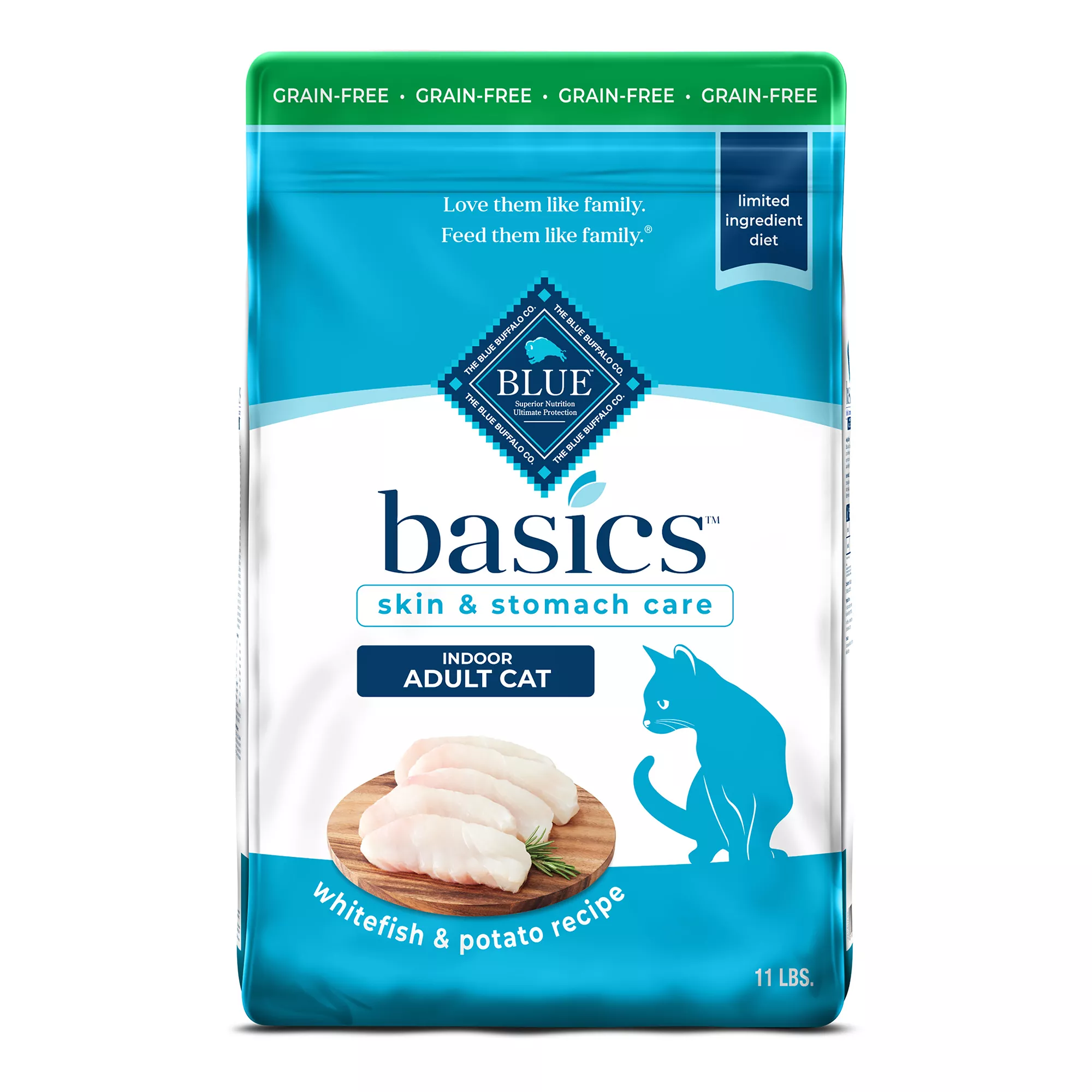 Blue Buffalo Basics Adult Dry Cat Food - Grain Free, Fish