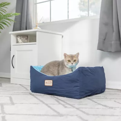 Product Armarkat Navy & Sky Blue Cuddler Cat Bed