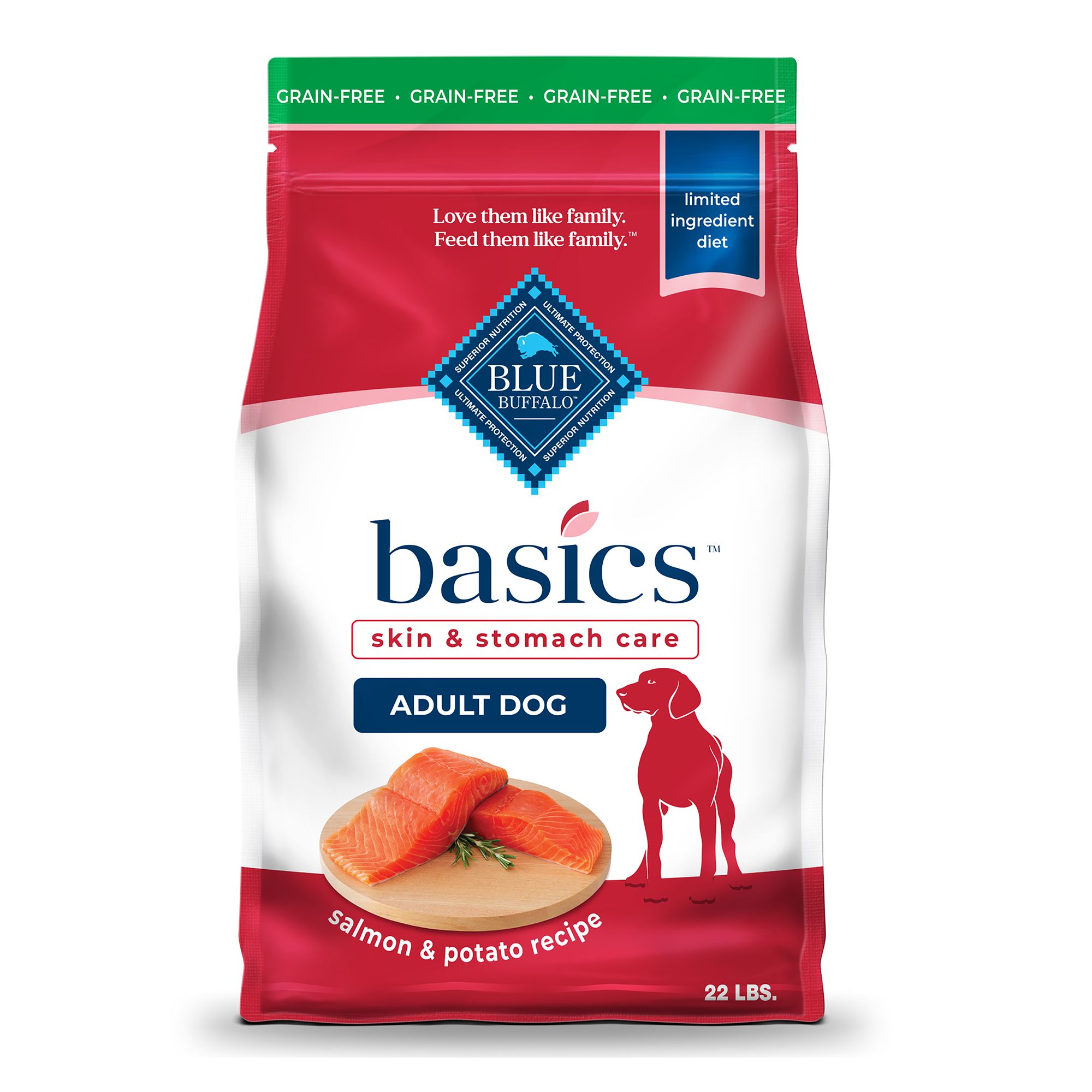 Blue Buffalo Basics Adult Dry Dog Food Grain Free Salmon