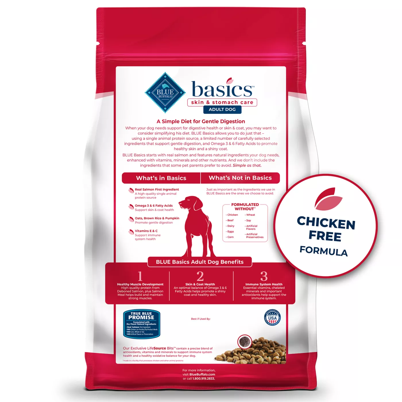 Blue Buffalo Basics Adult Dry Dog Food Grain Free Salmon