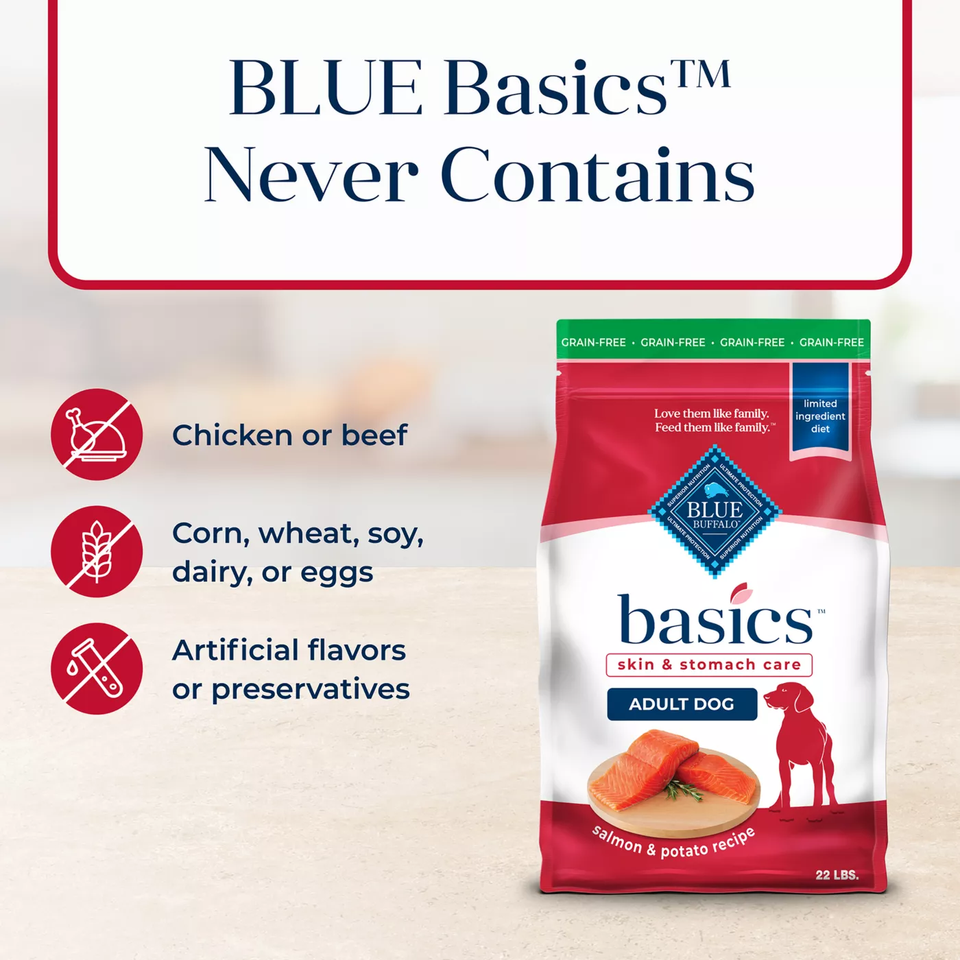 Product Blue Buffalo® Basics™ Adult Dry Dog Food - Grain Free, Salmon