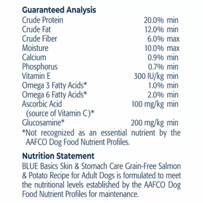 Product Blue Buffalo® Basics™ Skin & Stomach Care Adult Dog Dry Food - Grain Free, Salmon & Potato