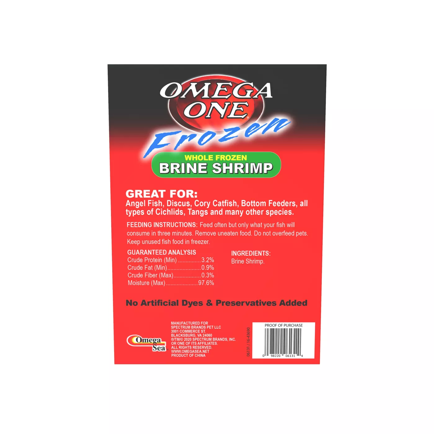 Omega One Frozen Brine Shrimp Fish Food