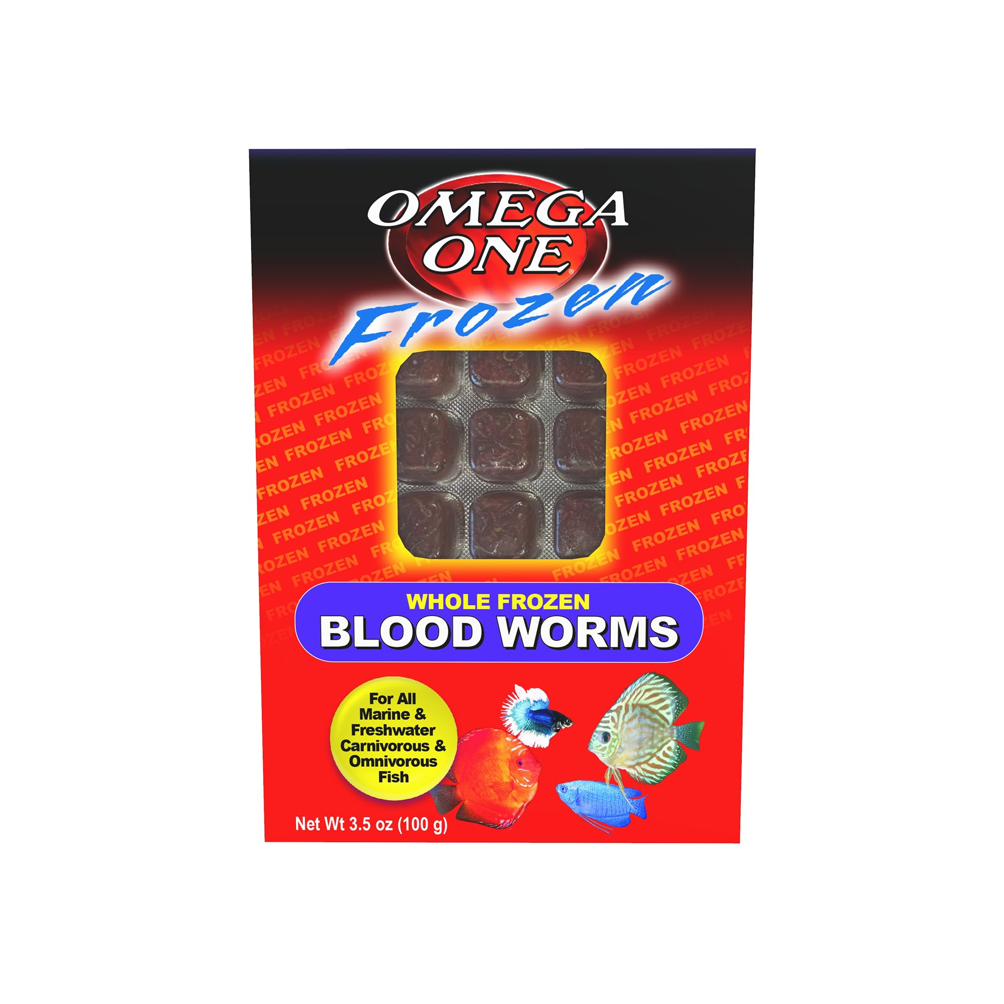 Omega™One Frozen Bloodworms, fish Food