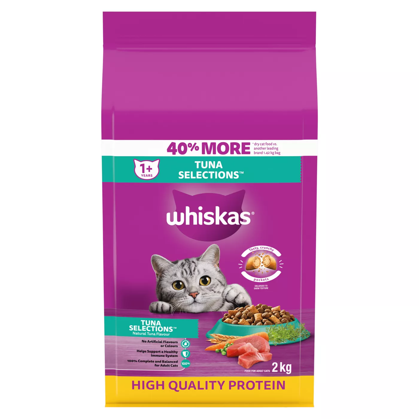 Whiskas Selections Adult Dry Cat Food with Real Tuna