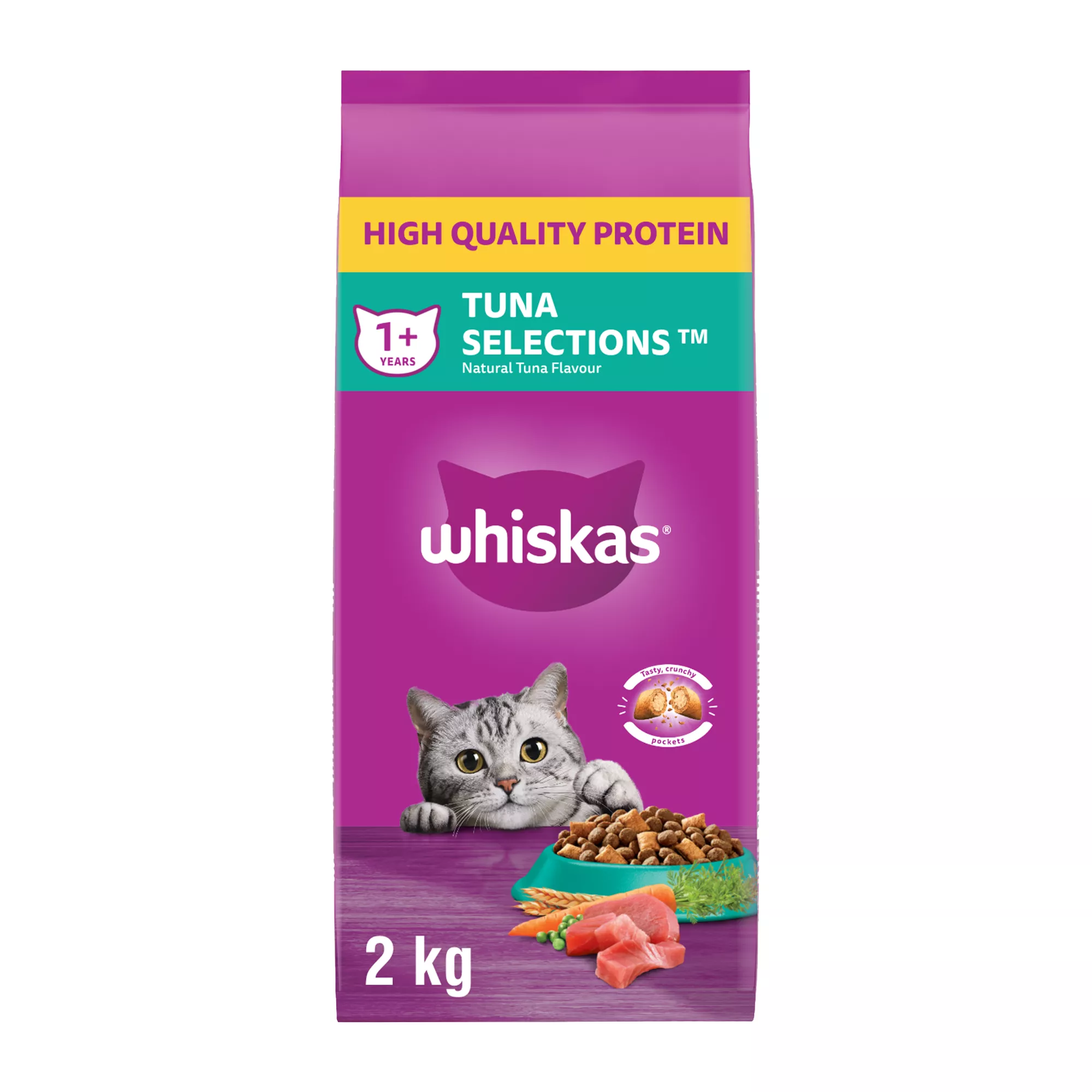 Whiskas Selections Adult Dry Cat Food with Real Tuna